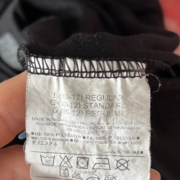 Old Navy Active Boy's Size Large 10-12 Black Short Sleeve Tshirt - Picture 5 of 5